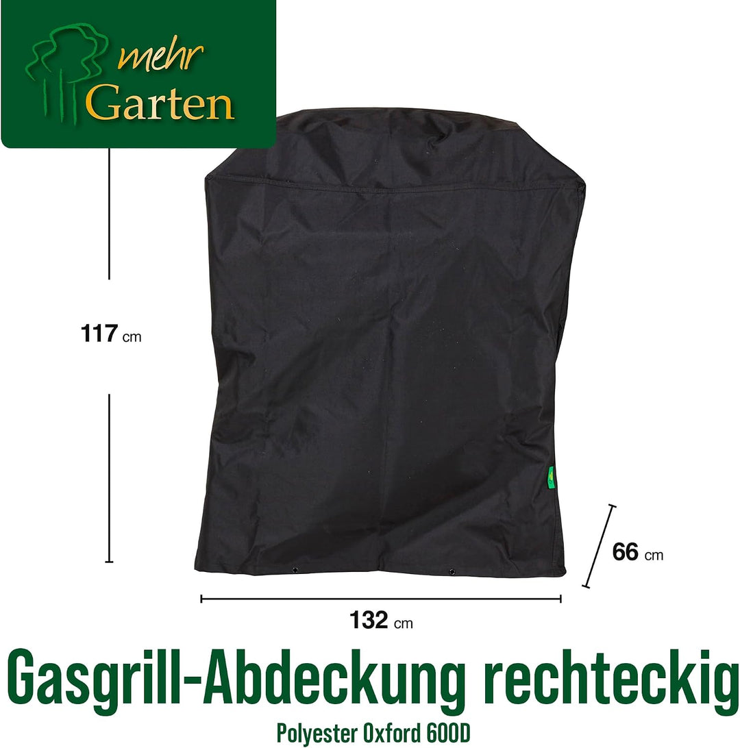 Grillabdeckung 132x66x117 cm, Schutzhülle Grill Rechteckig Rechteckig: 132(B)x66(T)x117(H) cm, Recht