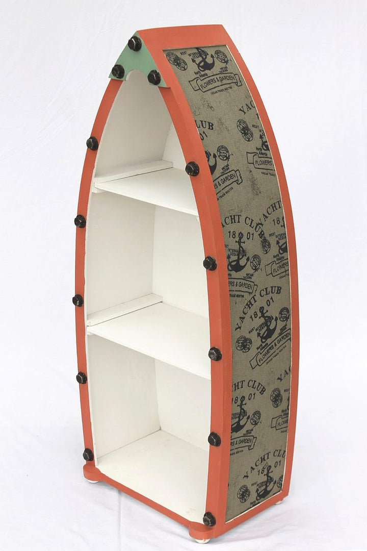 DanDiBo Regal Boot in Bootsform aus Holz 15A055 M 96 cm Maritim Bootsregal Badregal Badschrank Braun