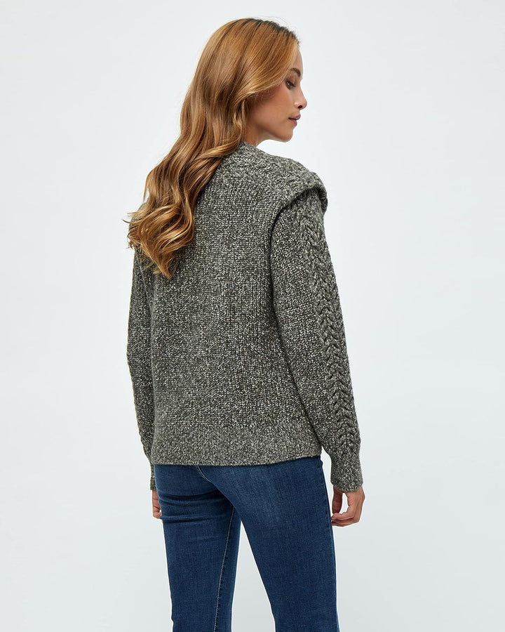 Desires Damen Jackline Rundhalsausschnitt O-Neck Pullover M Beluga-grün, M Beluga-grün