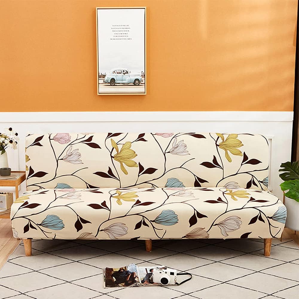 CHNSHOME Sofabezug ohne armlehnen Stretch Armlose sofaüberwurf Sofahusse Ohne Armlehne 3 sitzer Sofa