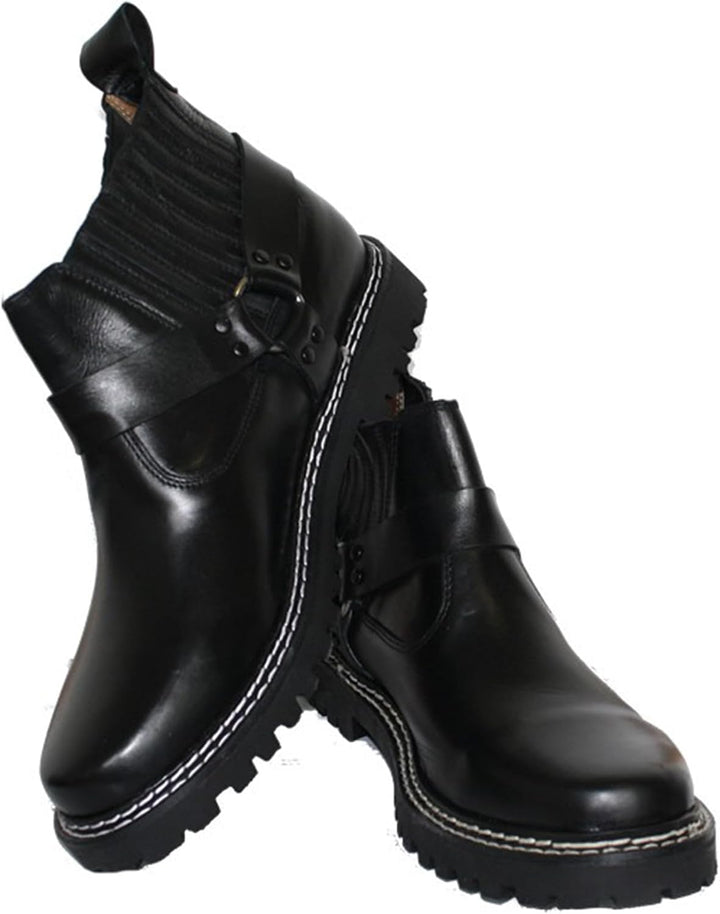 German Wear Motorradstiefel Herren stilvolle Western-Rider-Chopper-Stiefel – echte Lederstiefel, was