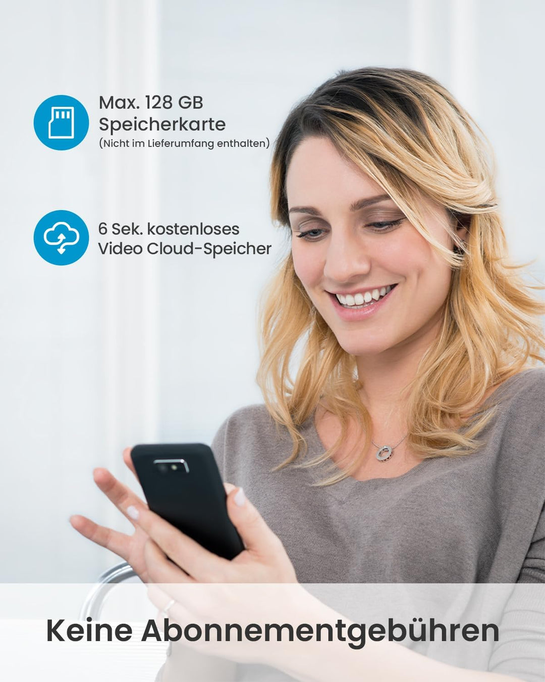 ieGeek 5MP 2,5K WLAN Video Türklingel mit Kamera (2026), 166° Weitwinkel Funkklingel mit Kamera, Sic