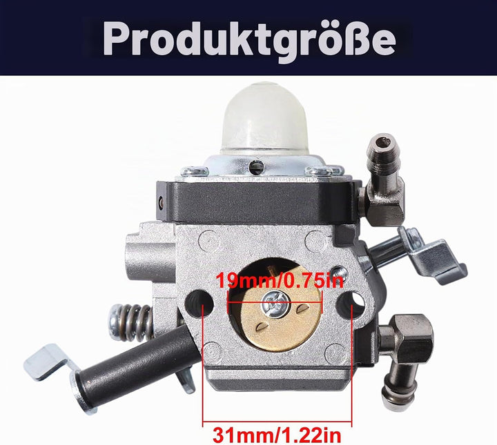 Gubeter Vergaser-Kit, für Wacker Bs50-2 Bs50-2I Bs60-2 Bs60-2I Bs70-2I Motor, für Walbro HDA 242, HD