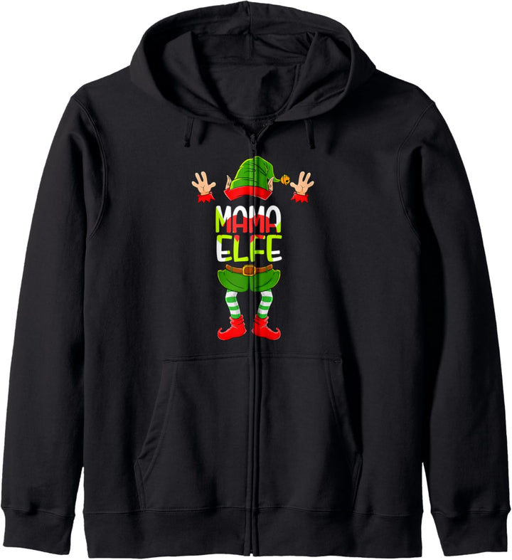 Lustiges Mama Mutter Elfen Weihnachtselfen Weihnachten X-mas Kapuzenjacke