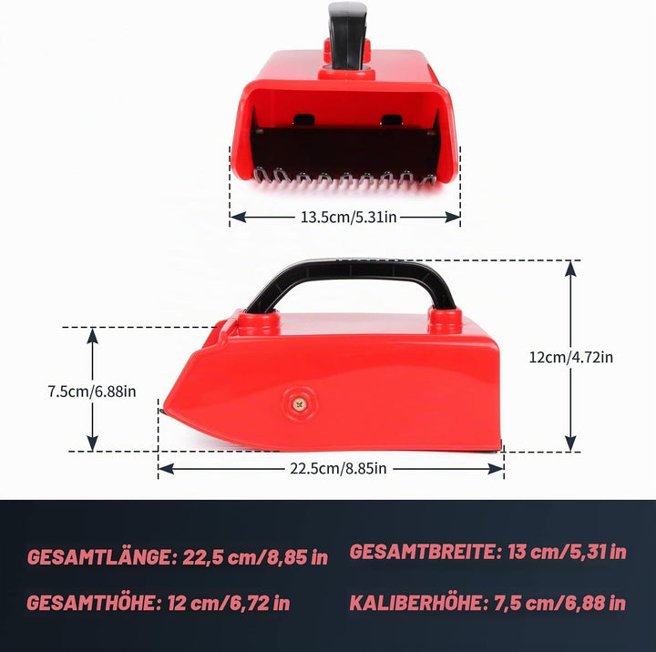 VicBre Beerenpflücker mit Metallkamm Kunststoff Blaubeerschaufel Rechen Rot-Schwarz ,SGC-RB Schwarz-