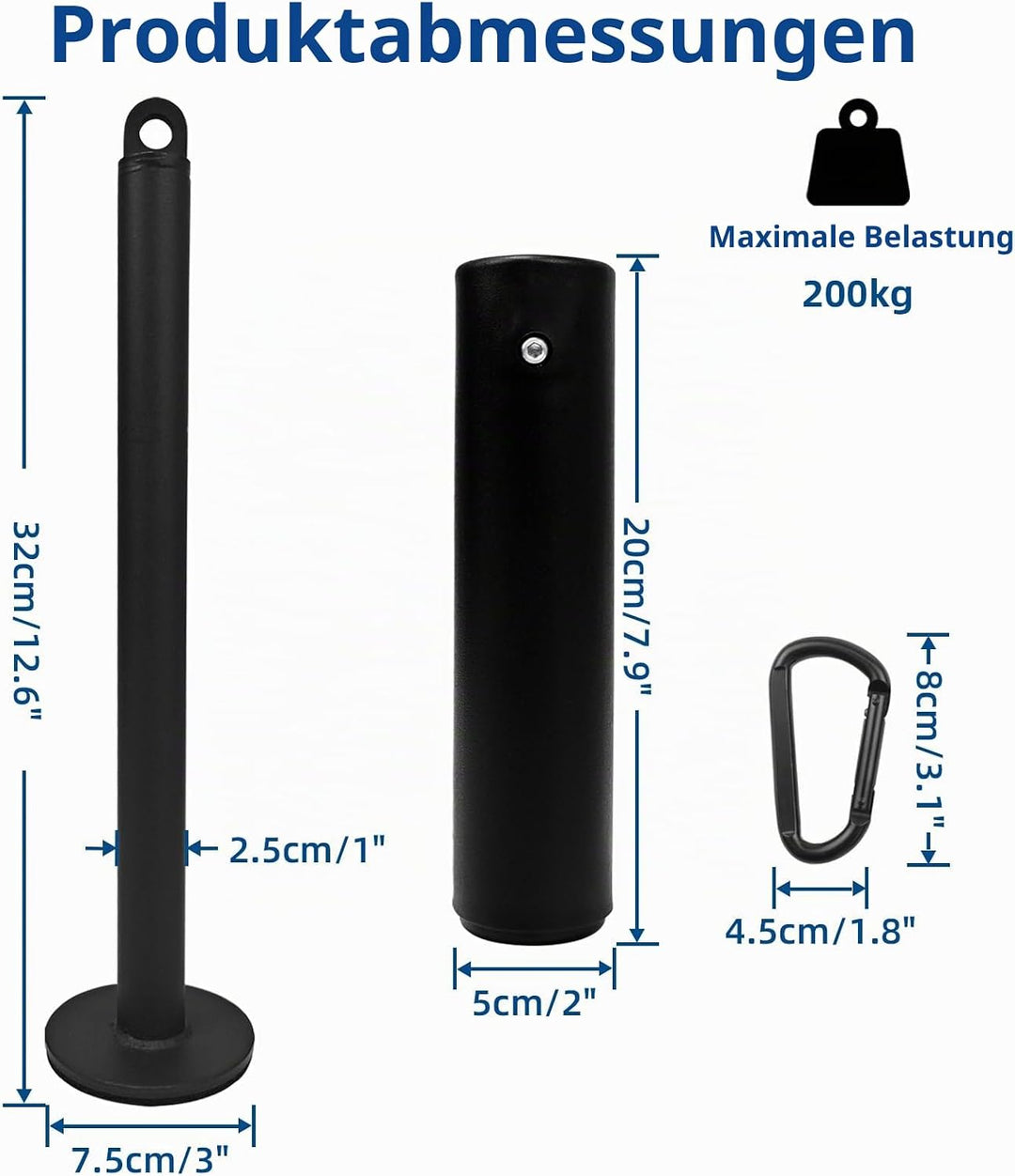 Ladestift, Gewichtsplatte Loading Pin 25mm Kabelzug Latzug Weight Lifting Pin für Hantelscheiben 30m