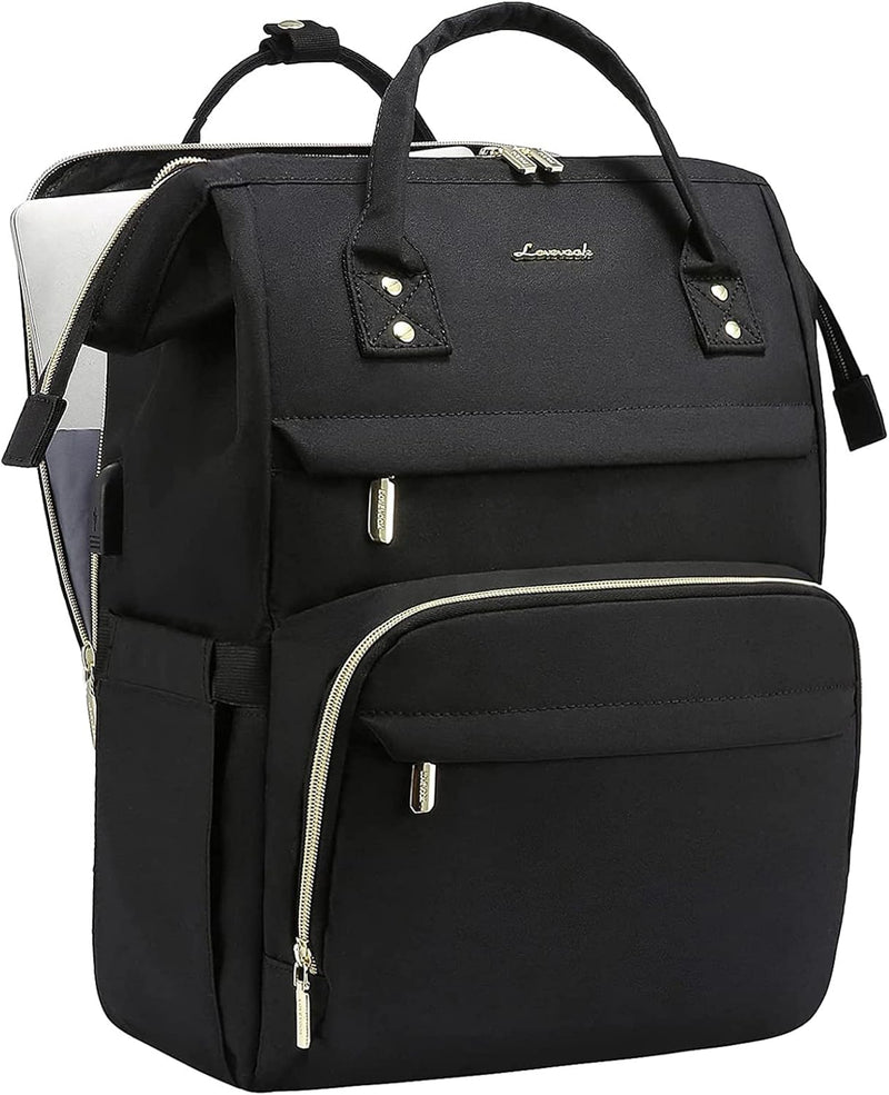 LOVEVOOK Rucksack Damen, Wasserdichte Laptoprucksack 17 Zoll mit getrenntem Laptopfach, Gross Schulr