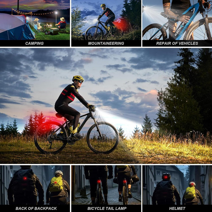 ANTELA Fahrradlicht Set StVZO Zugelassen Fahrrad Licht LED USB-C Aufladbar, IPX4 Fahrradbeleuchtung