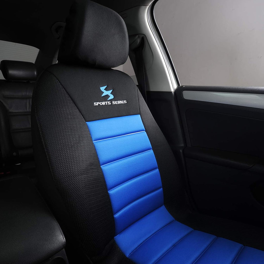 WOLTU AS7256-7 7er Sitzbezüge Auto Einzelsitzbezug universal Grösse, Komplettset, blau, Blau