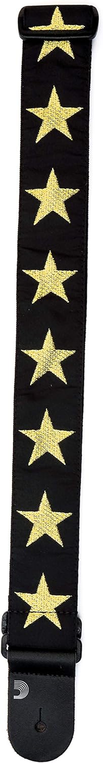 D'Addario Planet Waves 20T05 Gold Star gewebter Gitarre Gurt von D'Addario Goldstern, Goldstern
