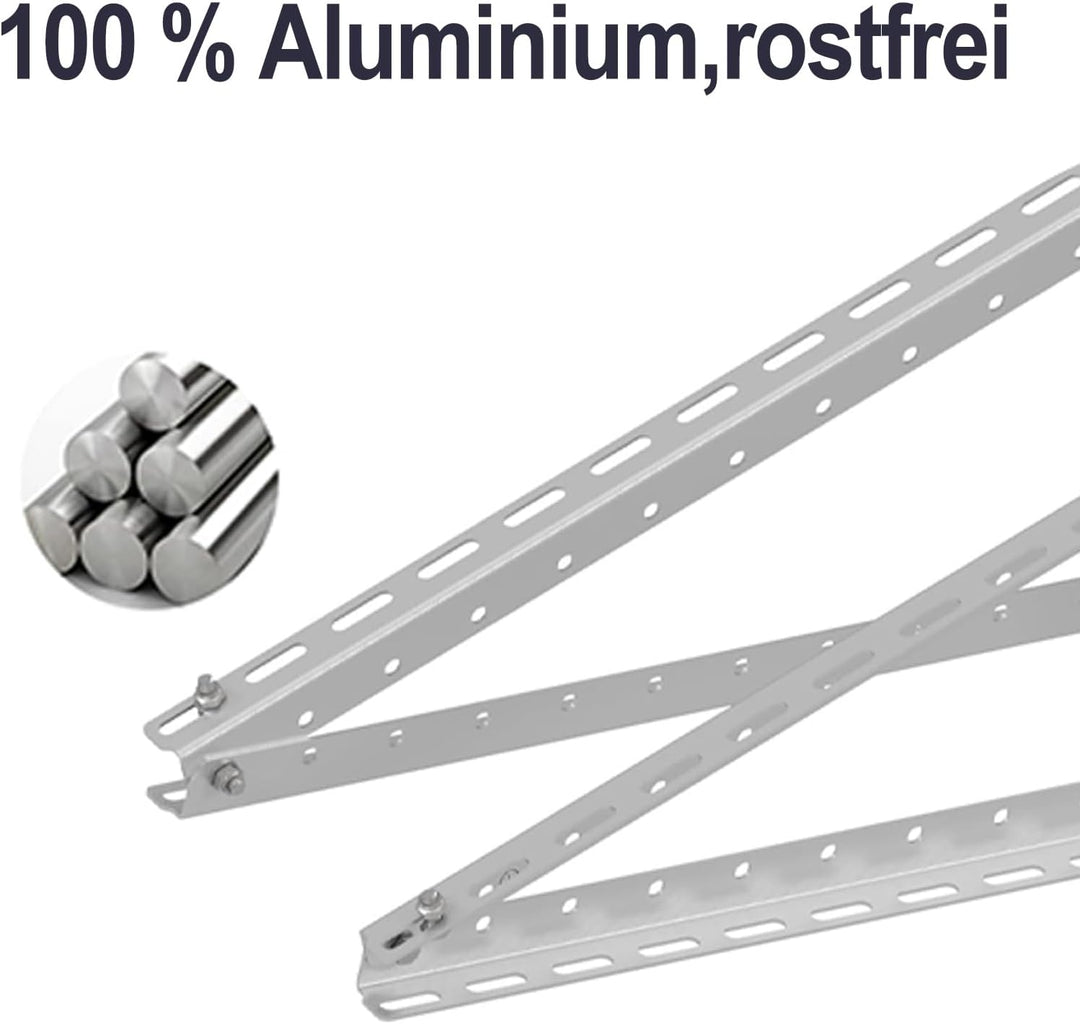 enjoy solar Dreiecke Aluminium verstellbare Halterung mit Neigungswinkel 20° -60° für Solarpanel Sol