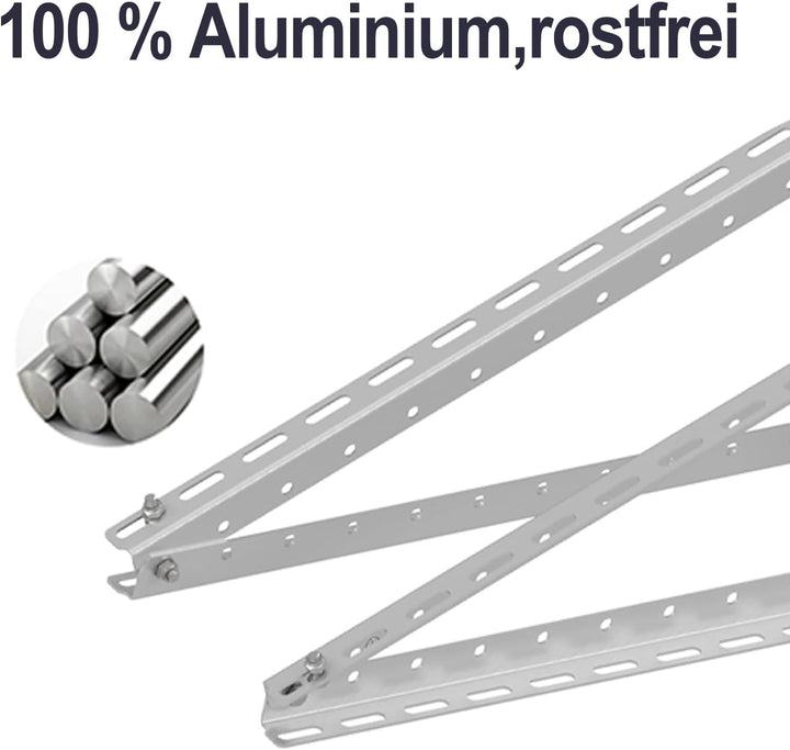 enjoy solar Dreiecke Aluminium verstellbare Halterung mit Neigungswinkel 20° -60° für Solarpanel Sol