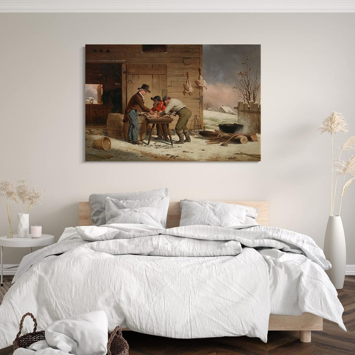 Printed Paintings Leinwand (80x60cm): Francis William Edmonds - Vorbereitung auf Weihnachten (TRU 80