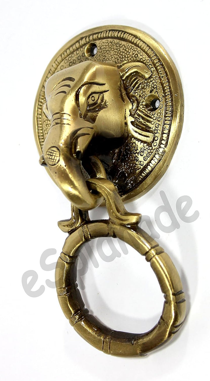 eSplanade Zahlungs-Management Bronzepferdekaninchen-Ren-Elefantklopfer Elefant Golden, Elefant