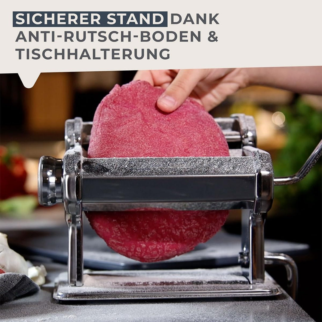 Fackelmann #easyprepare Nudelmaschine für leckere Pasta – Aufsätze für Lasagneblätter, Tagliatelle &