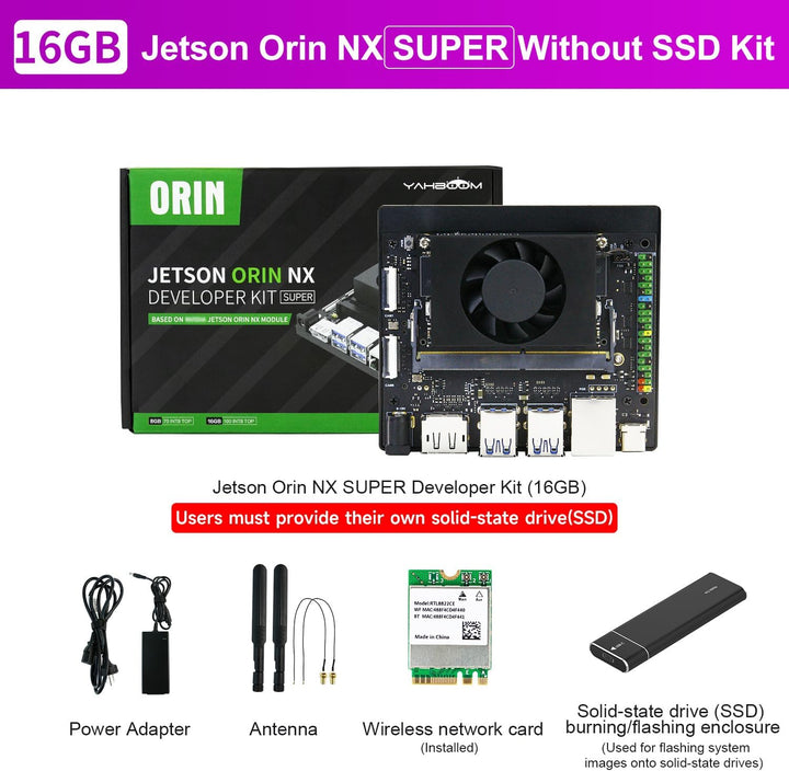 Yahboom Jetson Orin NX Development Kit 157 Tops WiFi 256GB SSD Ubuntu 22.04 System AI Smart Robot K-