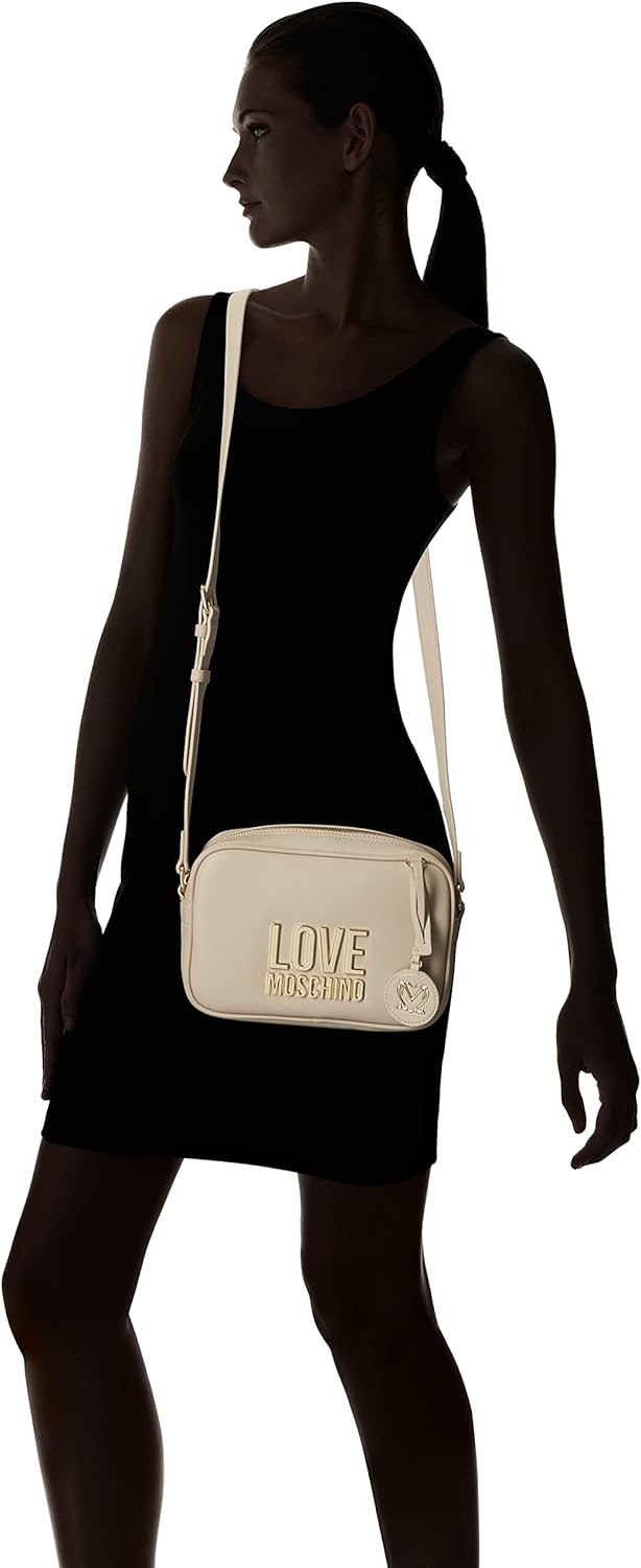 Love Moschino Damen Schultertasche Weiss, Weiss