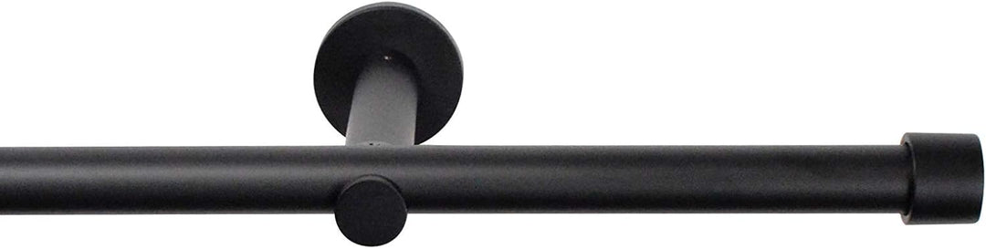 Rollmayer elegant und modern metall Schwarz Matt Vorhangstange/Gardinenstange Ø 19mm Rohr (400cm Cru