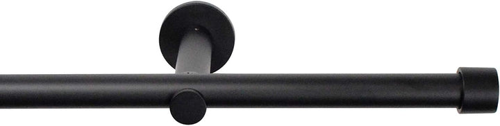 Rollmayer elegant und modern metall Schwarz Matt Vorhangstange/Gardinenstange Ø 19mm Rohr (400cm Cru