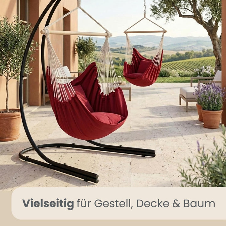AMANKA XXL Hängesessel 185x130cm für Garten, Balkon & Terrasse - Schwebesessel Belastbar bis 150kg -