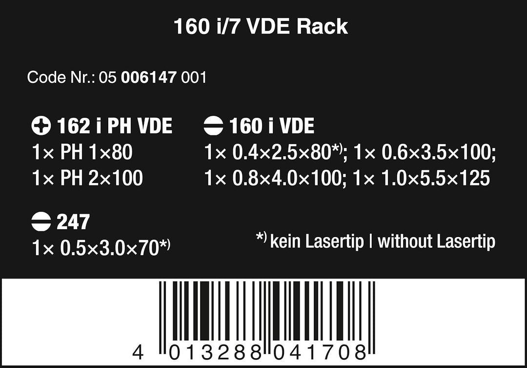 Wera Kraftform Big Pack 300, Schraubendreher Set 14-teilig, 05105630001 & 05006147001 160 i/7 Rack,