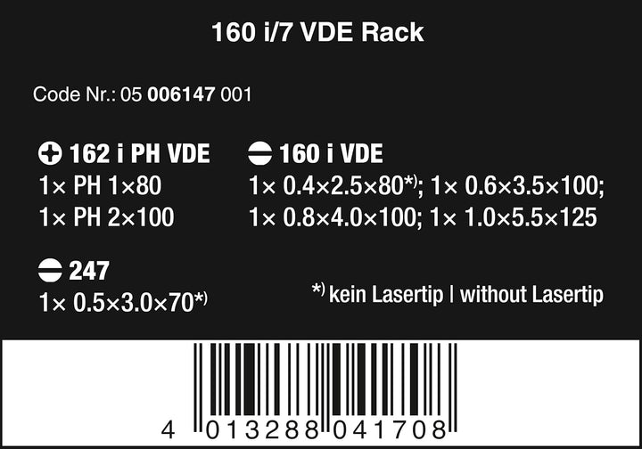 Wera Kraftform Big Pack 300, Schraubendreher Set 14-teilig, 05105630001 & 05006147001 160 i/7 Rack,