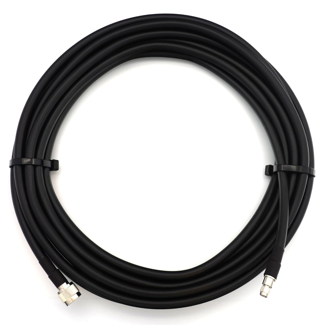 12m RP-SMA Stecker auf N Stecker Koaxialkabel — Vollkupfer HF400 Flexibles Verlängerungskoax 50 Ohm