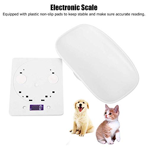 Ymiko 10kg / 1g Digitale tragbare Katze Hund Hamster Haustier Messwaage mit Tablett elektronische