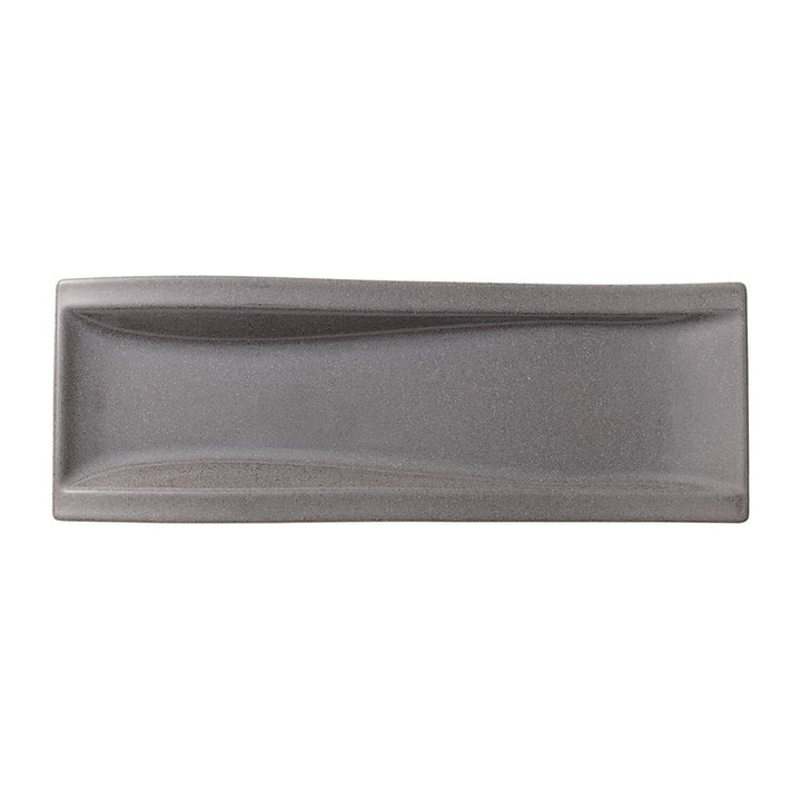Villeroy und Boch NewWave Stone Antipasti-Teller, 45 x 15 cm, Premium Porzellan, Grau Grau 42x15cm,