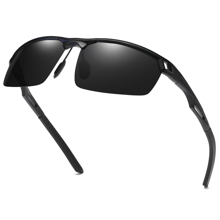 DUCO Sonnenbrille für Herren Retro Polarisierte Sonnenbrille Ultraleichte Sportbrille Al-Mg Metallra