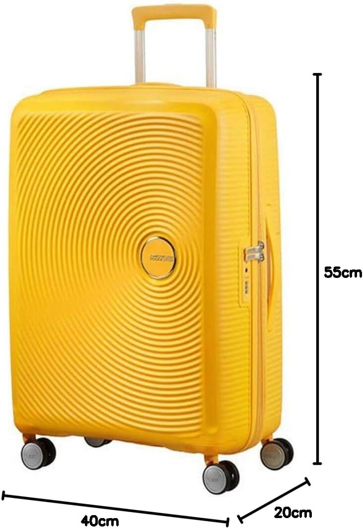 American Tourister Soundbox - Spinner S Erweiterbar Handgepäck, 55 cm, 41 L, Gelb (Golden Yellow) Ge