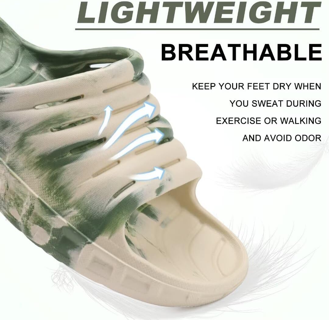 KuaiLu Recovery Sandalen Herren Bequeme Plantarfasziitis Schlappen Orthopädische Offene Zehen Männer
