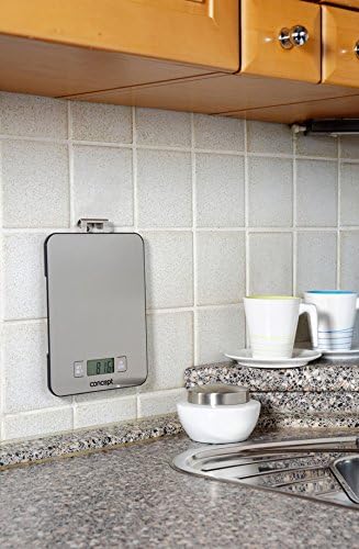 CONCEPT Hausgeräte VK5710 Küchenwaage, Produktlinie SINFONIA, Zeit-Anzeige, Zeitschaltuhr, Tragkraft