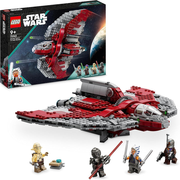 LEGO Star Wars Ahsoka Tanos T-6 Jedi Shuttle Set, baubares Raumschiff-Spielzeug & Star Wars Clone Tr
