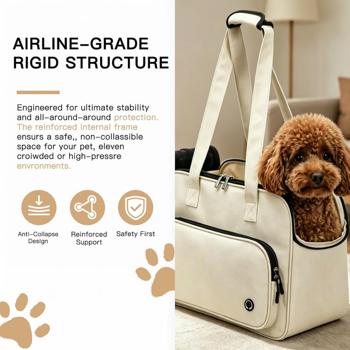 Hundetasche für Kleine Hunde und Katzen, Atmungsaktive Mesh Tragetasche mit Trageriemen, Tragetasche