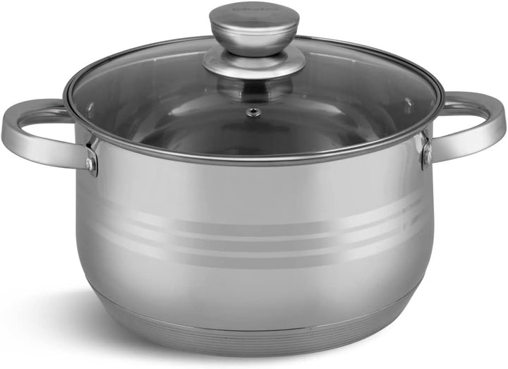 EDENBERG 12 TLG Topfset Induktion mit Pfanne, Edelstahl Kochtopf Set Induktion | Induktions Töpfe Se