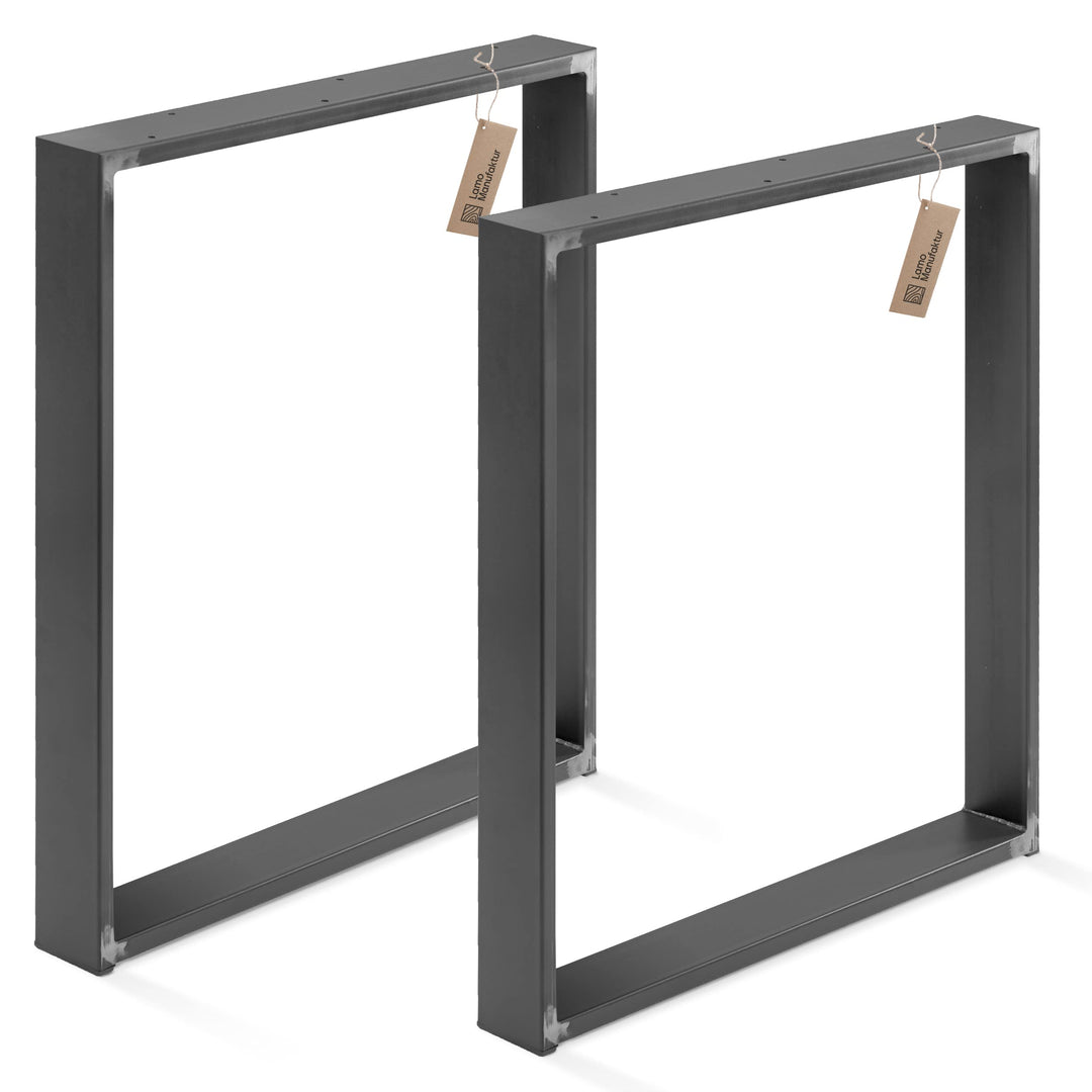LAMO Manufaktur Tischbeine für Schreibtisch Esstisch, Simple Massive, Vierkantprofil 80x20 mm, Tisch