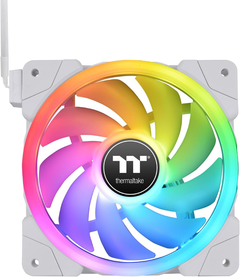 Thermaltake SWAFAN EX12 RGB White | PC Cooling Fan | TT Premium Edition | 3 Pack Daisy-Chain-Modell