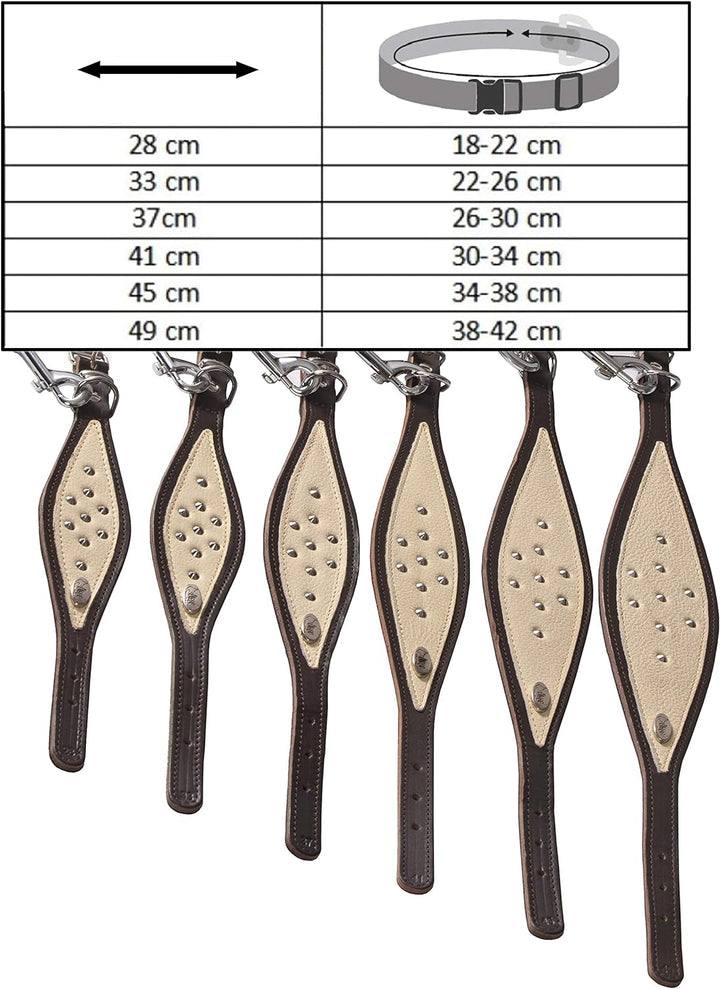 Dingo Weiches Lederhalsband für Windhund Eleganz Halsband Soft 12401 Braun 41 cm L, Braun 41 cm L