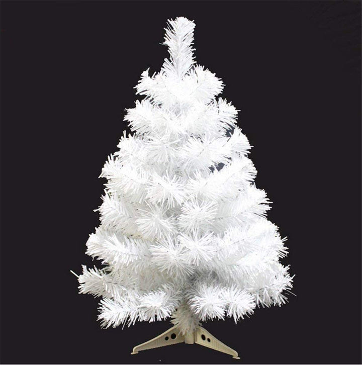 2ft 60cm Künstlicher Weihnachtsbaum Christbaum Tannenbaum mit KunststoffStänder (Weiss), Weiss