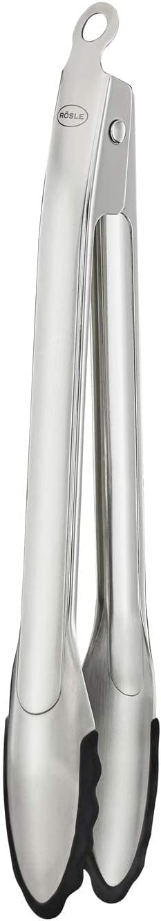 RÖSLE Gourmetzange Silikon, 30 cm & Spitzzange Silikon, Hochwertige Zange zum gezielten Greifen und