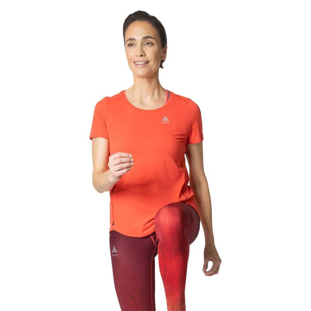 Odlo Damen Zeroweight Chill-tec_313871 Kurzarm Laufshirt L Cayenne, L Cayenne