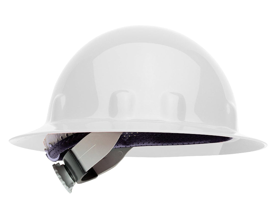 Fibre-Metal by Honeywell E1SW01A000 Super Eight Full Brim Swing Strap Hard Hat, White