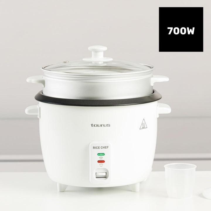 Taurus Rice Chef - Reiskocher | 1.8l | 700W | 0 Dezibel | Kunststoff 1,8 L, 1,8 L