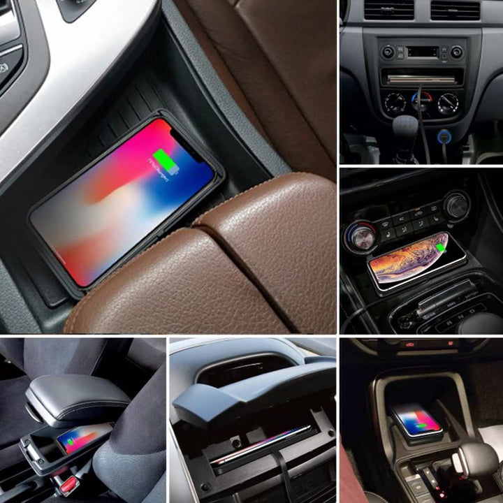 Schnellladematte, Auto Qi Schnellladegerät Anti Rutsch Pad Handyhalterung Ständer für Samsung