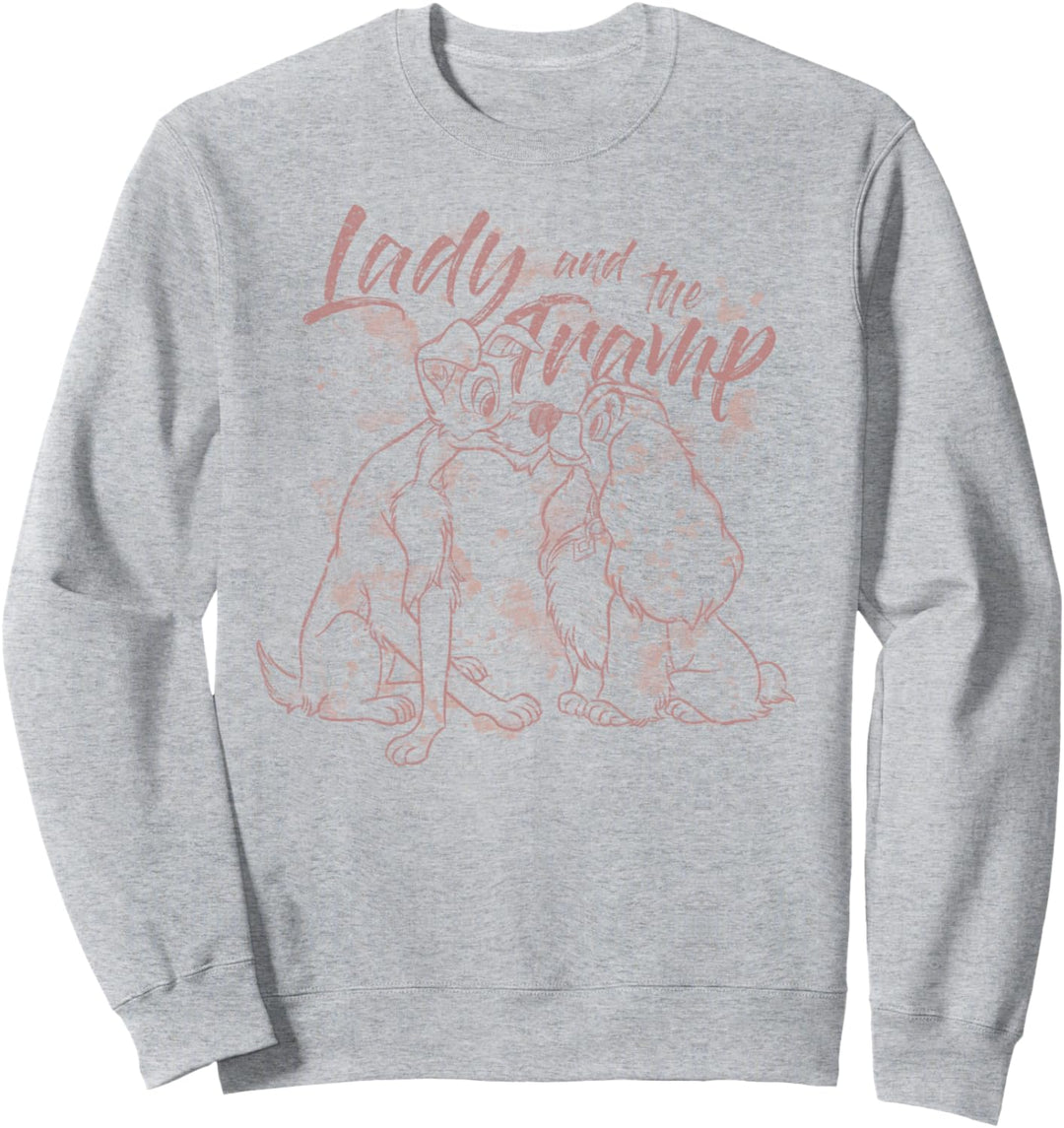 Disney Lady And The Tramp Splatter Outline Sweatshirt