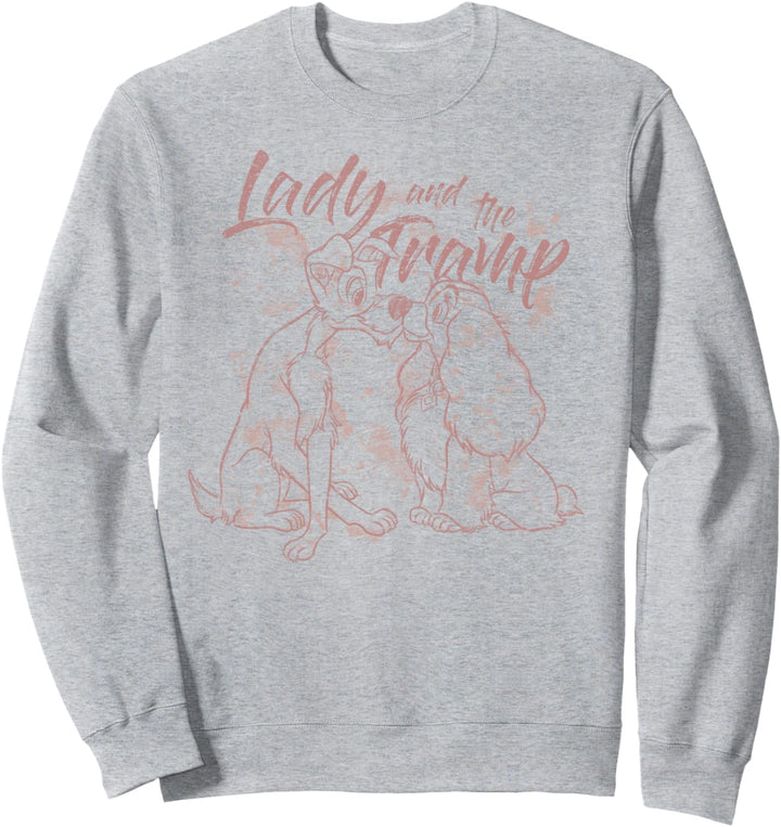 Disney Lady And The Tramp Splatter Outline Sweatshirt