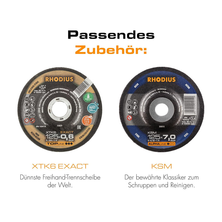 Fächerschleifscheibe VISION PRO | Ø 125 x 22,23mm Korn 60 schräg Ø125 K60 5 Stück, Ø125 K60 5 Stück