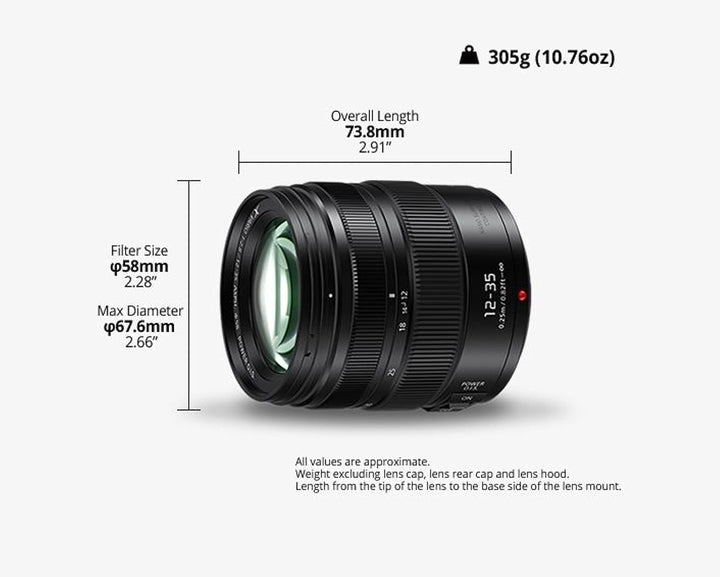 Panasonic H-HSA12035E Lumix G Vario 12-35 mm/ F2.8 ASPH./Power O.I.S. schwarz Single, Single