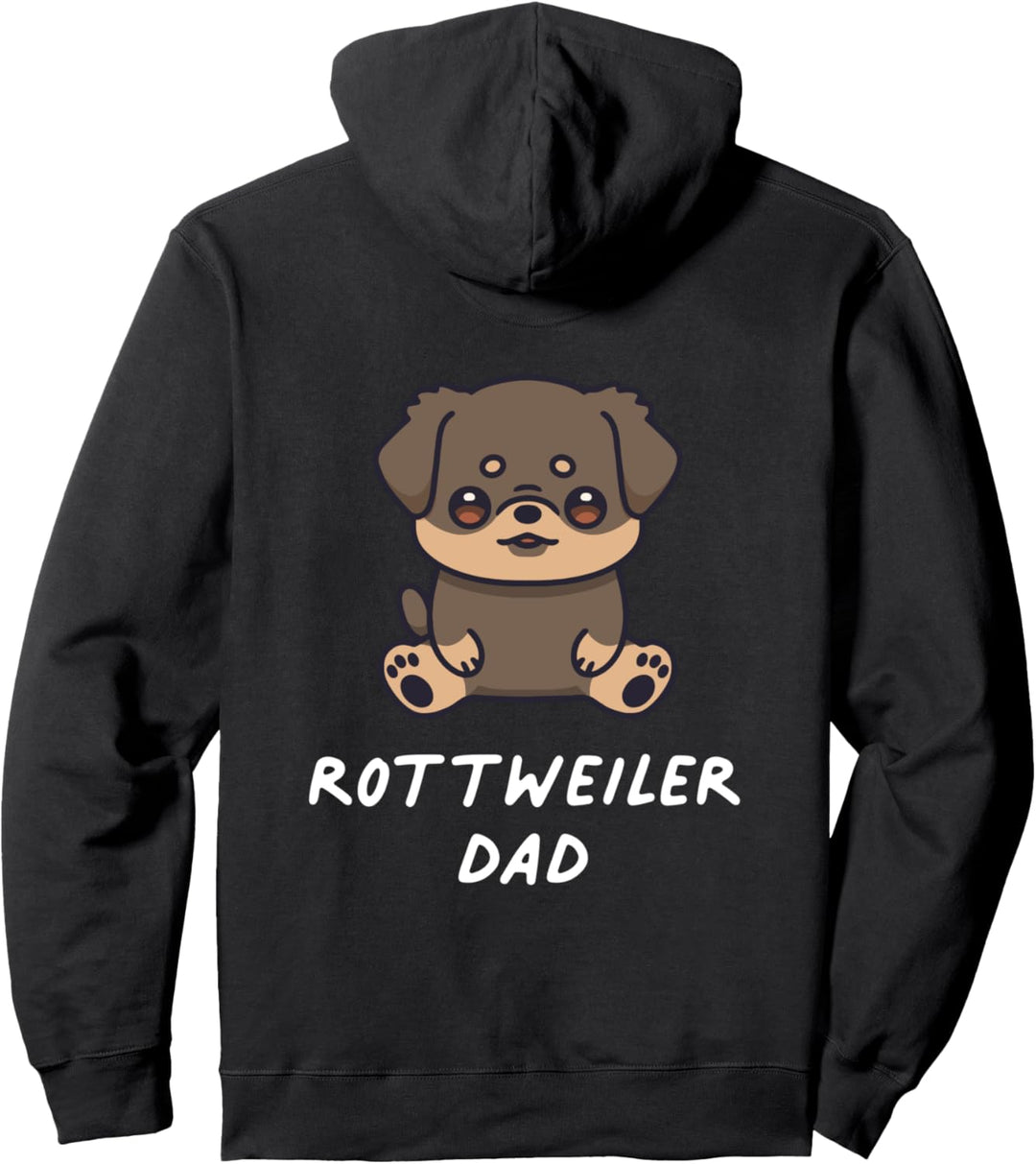 Rottweiler Papa Kawaii Welpe Hund Dog Hundefreunde Familie Pullover Hoodie